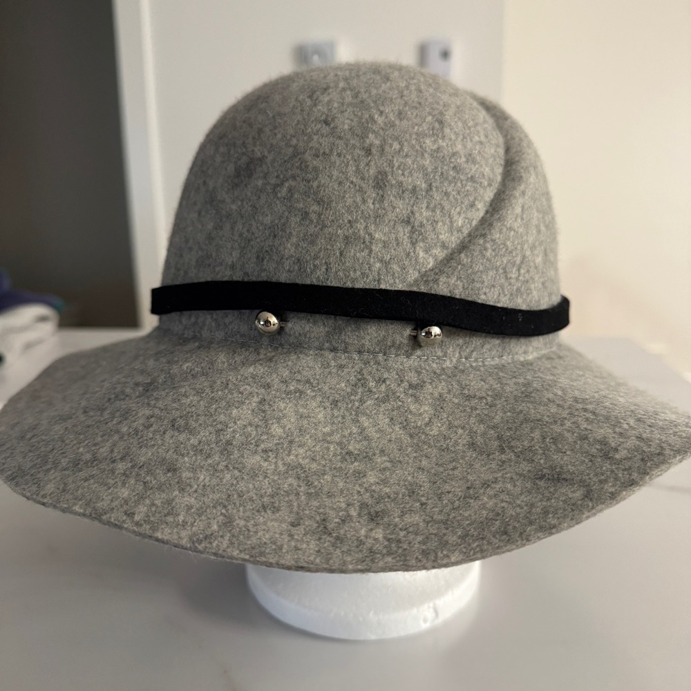 Filippo Catarzi – Wide Brim Wool Hat – Women’s – Grey Felt
